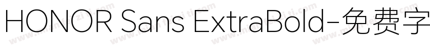 HONOR Sans ExtraBold字体转换